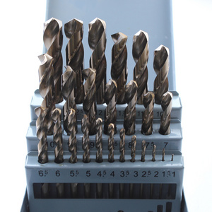 DIN338 Type N HSS straight shank twist drill for hardened steel  twist drill OEM 25pcs Din 338 HSS 4241  Drill Bits Set