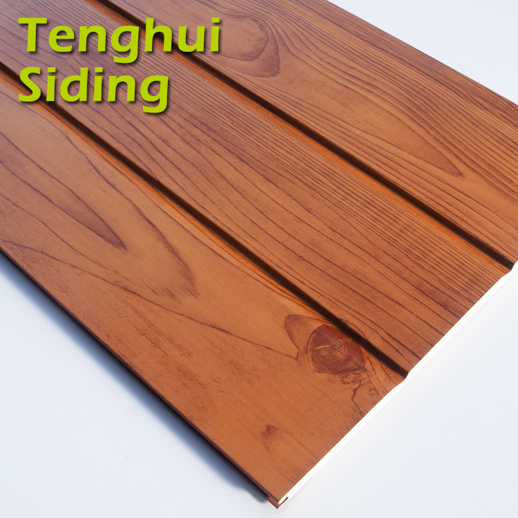 Tenghui Siding Aluminum Wood Clad Exterior Polyurethane Coating Metal Wall Panel