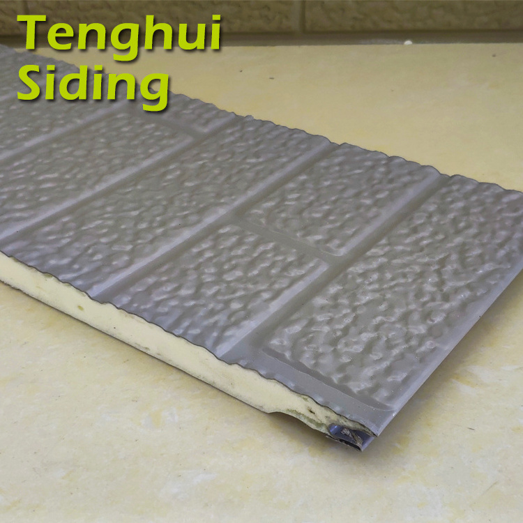 Tenghui Siding 16mm Decorative Sandwich Panel Polyurethane Foam  Metal Panels Metal Wall Exterior Panels