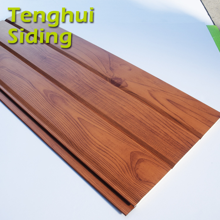 Tenghui Siding Aluminum Wood Clad Exterior Polyurethane Coating Metal Wall Panel