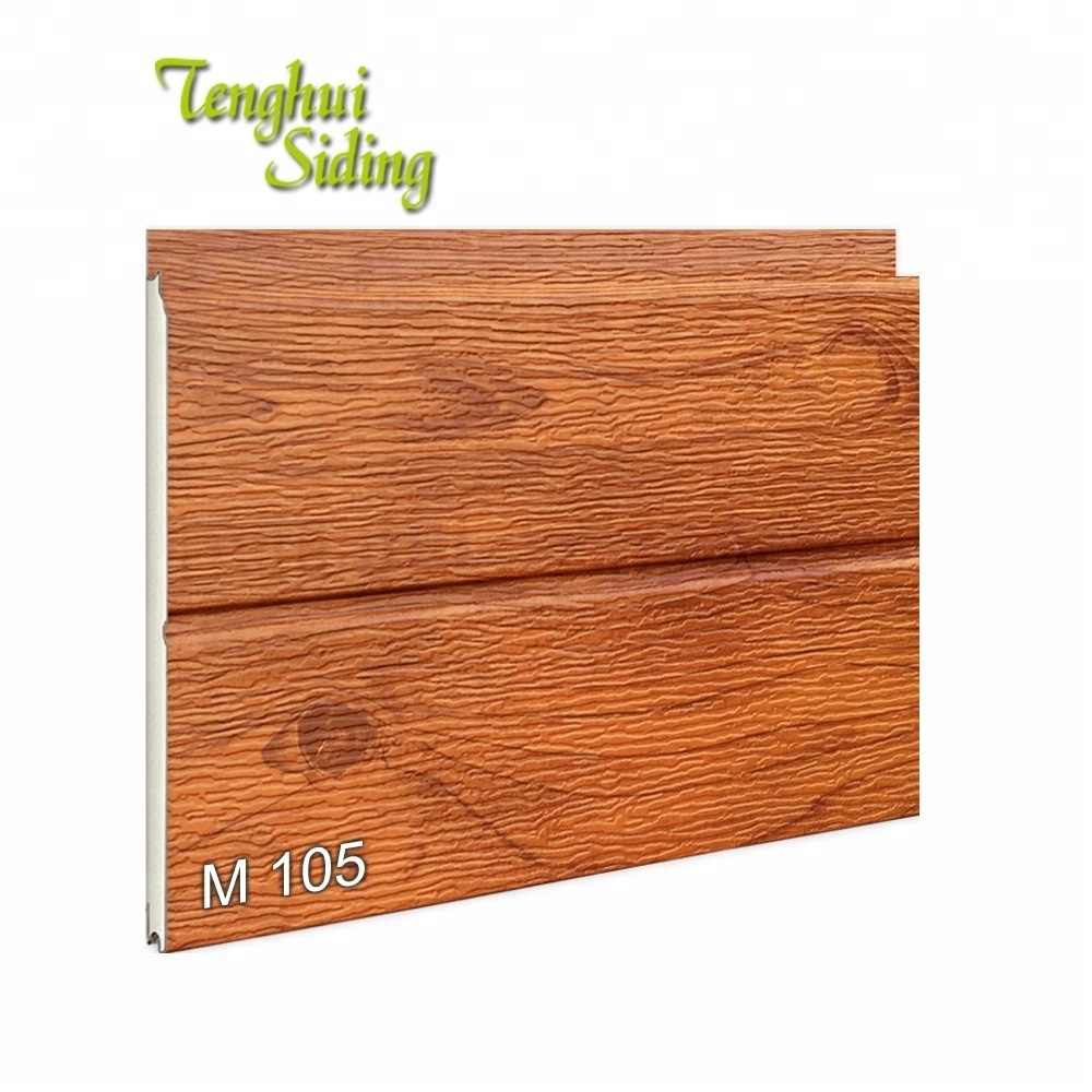 Faux Wood Grain Polyurethane Sandwich Panel For Villa