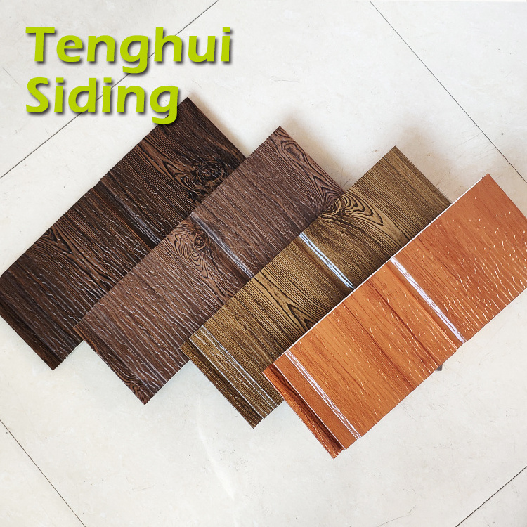 Tenghui Revestimientos exterior decorativo de pared en metal y madera con aislacionismos paneles sndwich