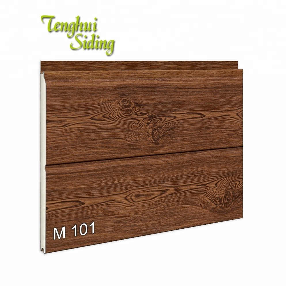 Faux Wood Grain Polyurethane Sandwich Panel For Villa