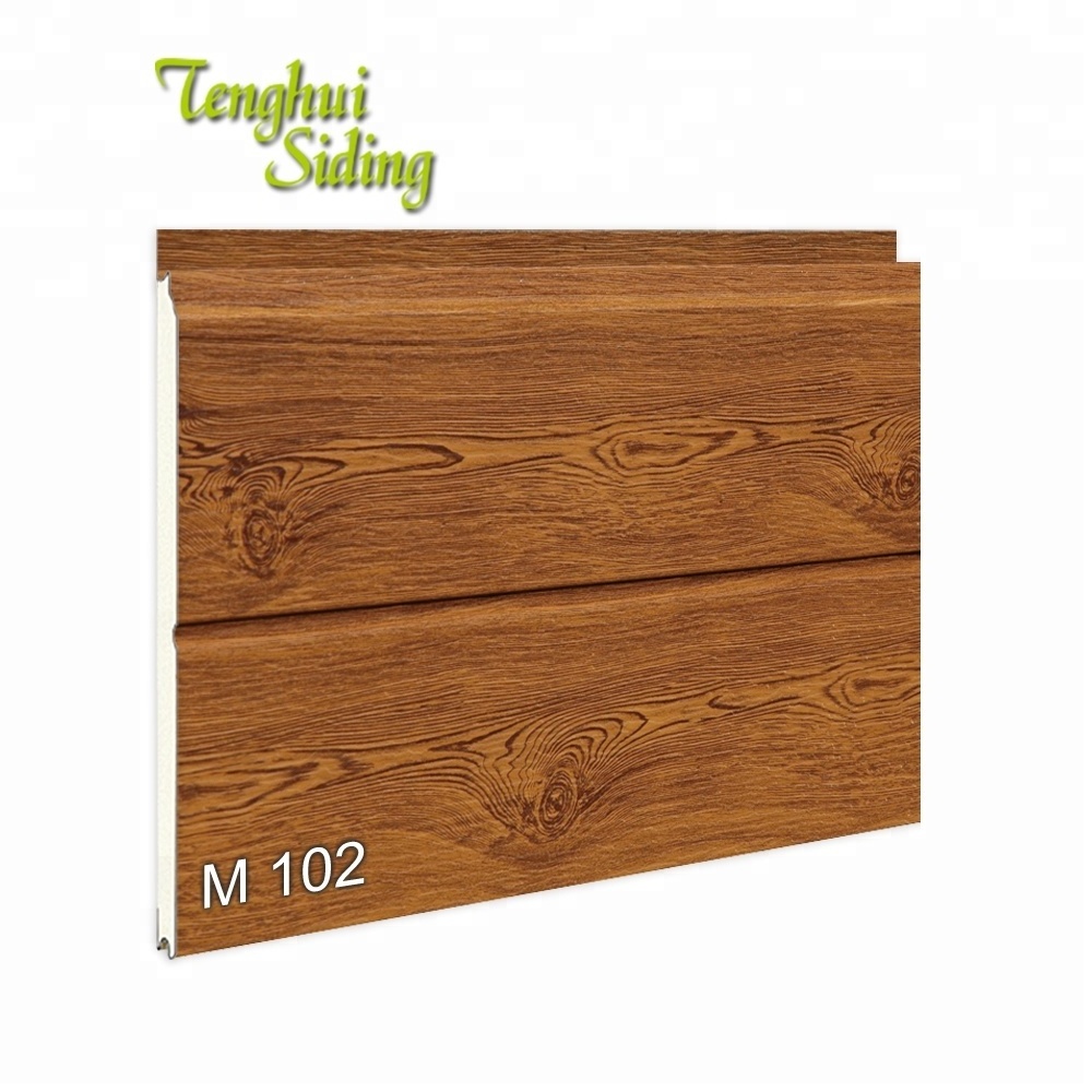 Faux Wood Grain Polyurethane Sandwich Panel For Villa