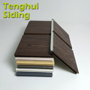 Tenghui Revestimientos exterior decorativo de pared en metal y madera con aislacionismos paneles sndwich