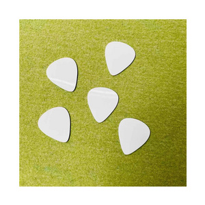 Custom Sizes White Blank Dye Sublimation Aluminum Guitar Pick Two Sided Personalized Metal Guitar Picks Blank