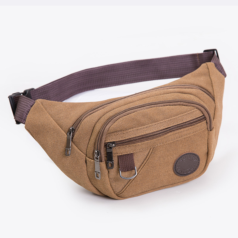 Fashion Outdoor Sports Wholesale Large Capacity Waterproof Canvas Running Gym Fanny Pack Waist Bags