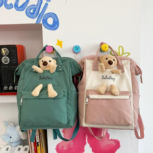 Cartoon Cute Bear Design 20L Waterproof Nylon Mummy Backpack Baby Bottle Insulation Diaper Bags For Travel