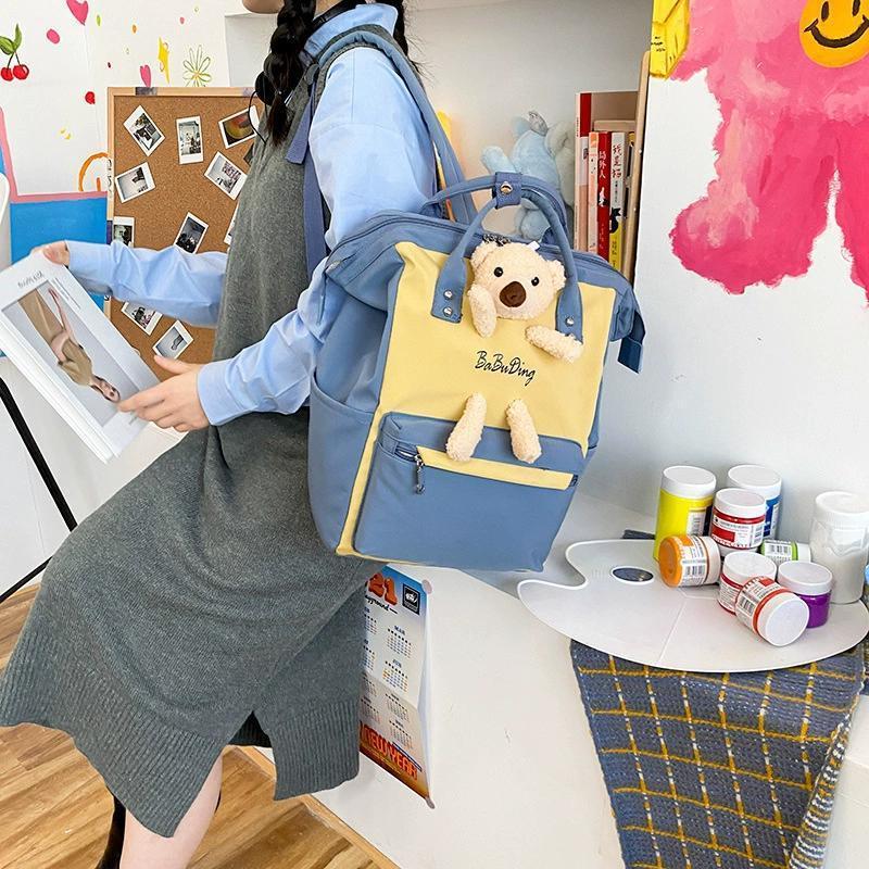 Cartoon Cute Bear Design 20L Waterproof Nylon Mummy Backpack Baby Bottle Insulation Diaper Bags For Travel