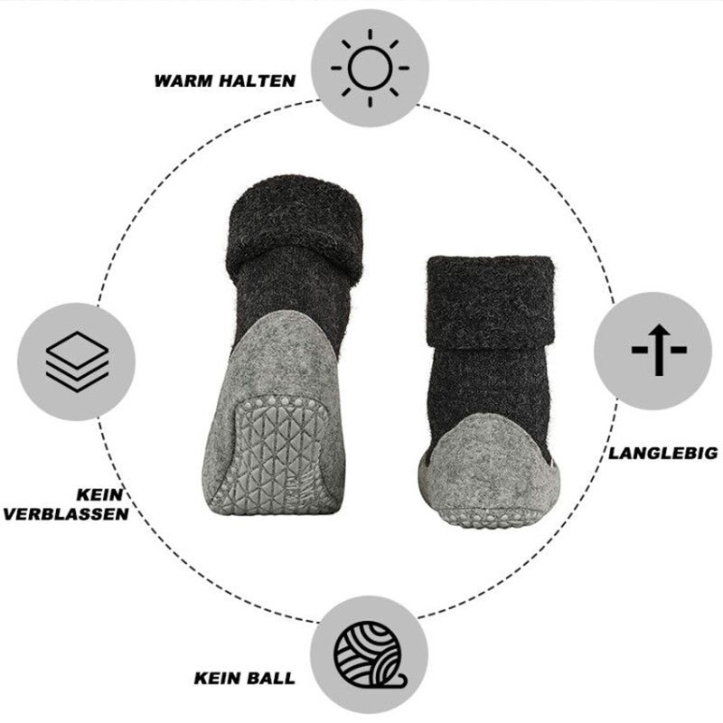 Men Wool Slipper Socks with Rubber Sole for Adults Slipper Socks with Rubber Sole Fashionable Knitted Floor Socks