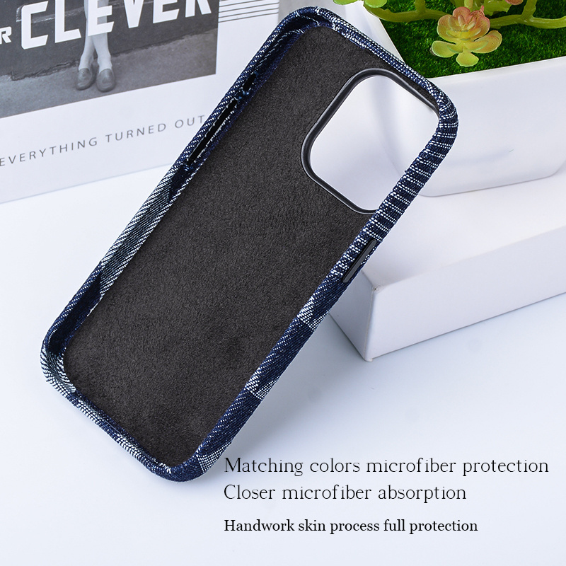 DL Fashion Denim jeans materials breathable durable with different Print Crucifix Phone Case IMD Soft Protect Cover For iPhone