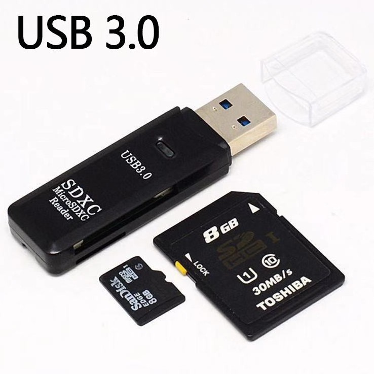 Manufacturer wholesale USB3.0 card reader mobile phone TF camera SD high speed 3.0 two in one card reader OTG card reader