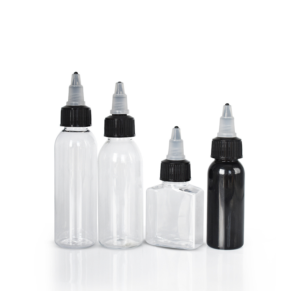 factory wholesale PET 30ML 60ML 100ML empty bottle with screw lids glue bottle