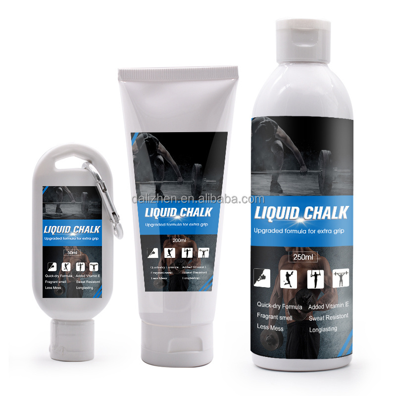 Private label liquid sport chalk 50ml 100ml 200ml 250ml gym chalk liquid for fitness room