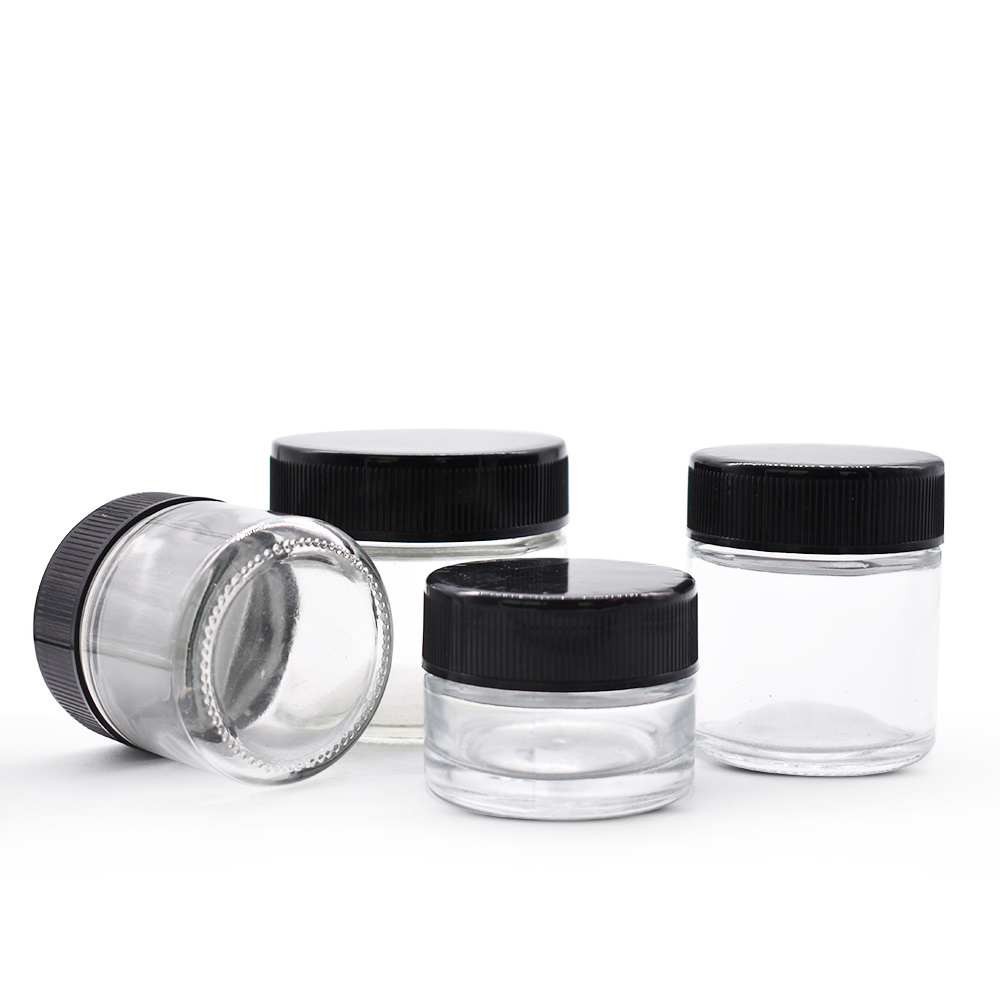 Wholesale Round 30g 50g Empty Luxury Face Cream Frosted Glass Cosmetic Jar With Lid