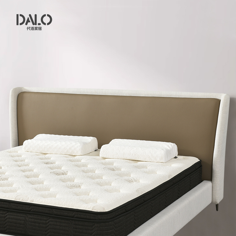 Hot selling soft padded leather headboard, large soft padded headboard, Italian modern minimalist solid wood double bed