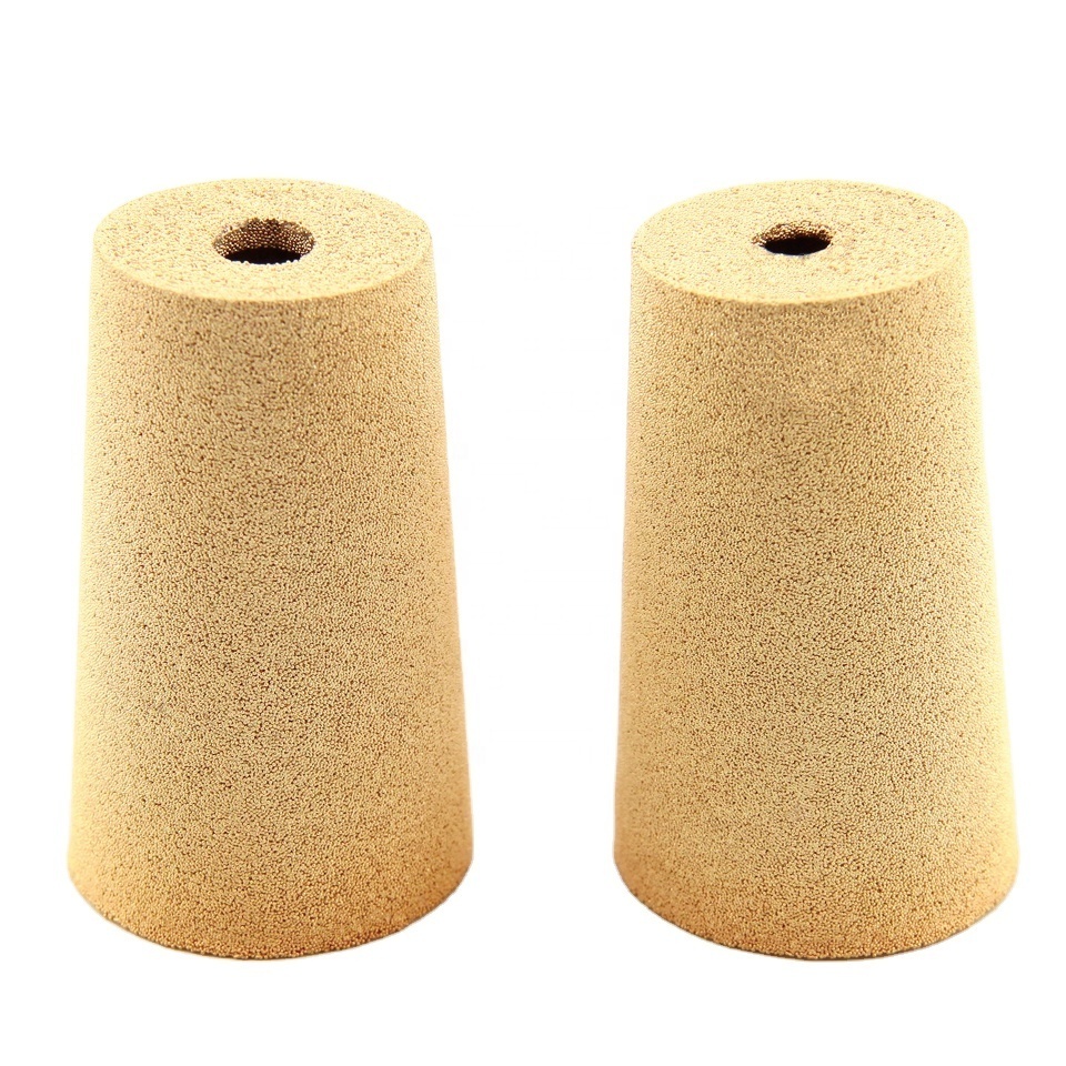 sintered porous conical gas air filter cartridge