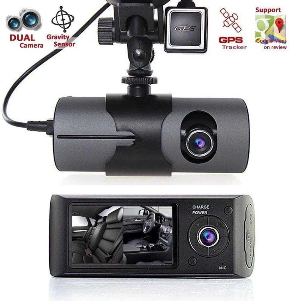 170 Wide Angle 2.7 TFT LCD Dual Camera Car DVR R300 X3000 Video Recorder GPS G-Sensor  Dash Cam