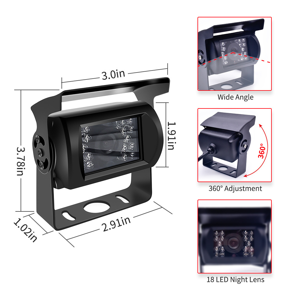 Surface Mount 18 LED Lights Heavy Duty Camera