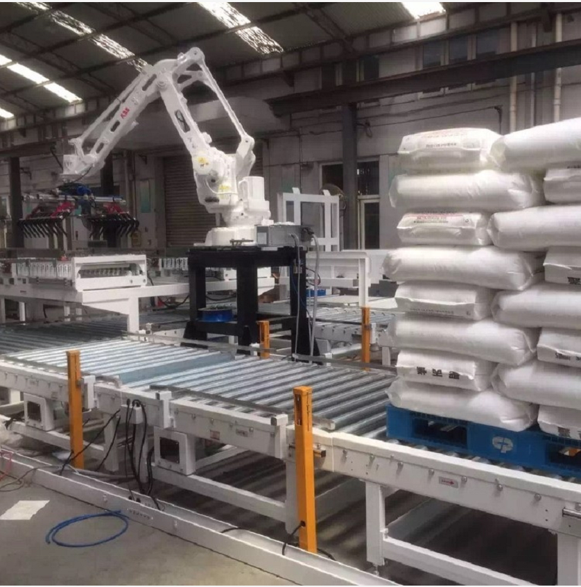 Carton bag packaging palletizer machine,bag palletizing robot/10kg bag packing line