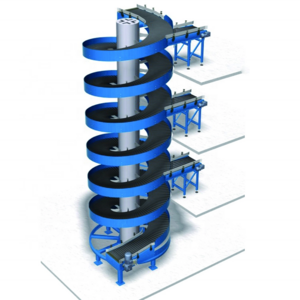 Gravity Roller Type Spiral Conveyor, Free Power Spiral Conveyor Machine