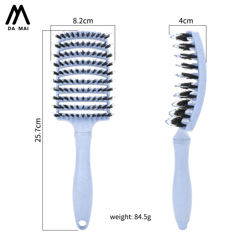 Professional  Custom Design Logo Eight Rows Hair Detangler Brush For Woman Curly Hair Vent Detangling Hair Brushes