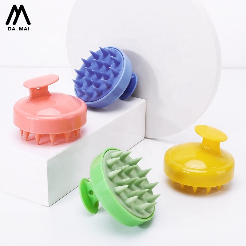 Silicone Head Massager Shampoo Scalp Massage Brush Rabbit Handle Hair Washing Comb Body Shower Brush Bath Massage Brush