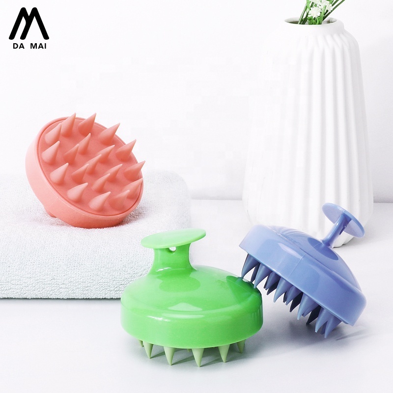 Silicone Head Massager Shampoo Scalp Massage Brush Rabbit Handle Hair Washing Comb Body Shower Brush Bath Massage Brush