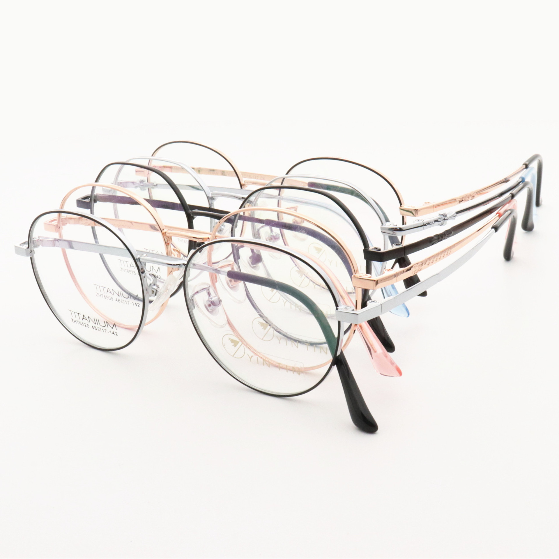 Wholesale Mixed Models and Colors Wide Rim Metal Eyeglasses Frames Stock Metal Glasses Frames