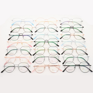 Wholesale Mixed Models and Colors Wide Rim Metal Eyeglasses Frames Stock Metal Glasses Frames