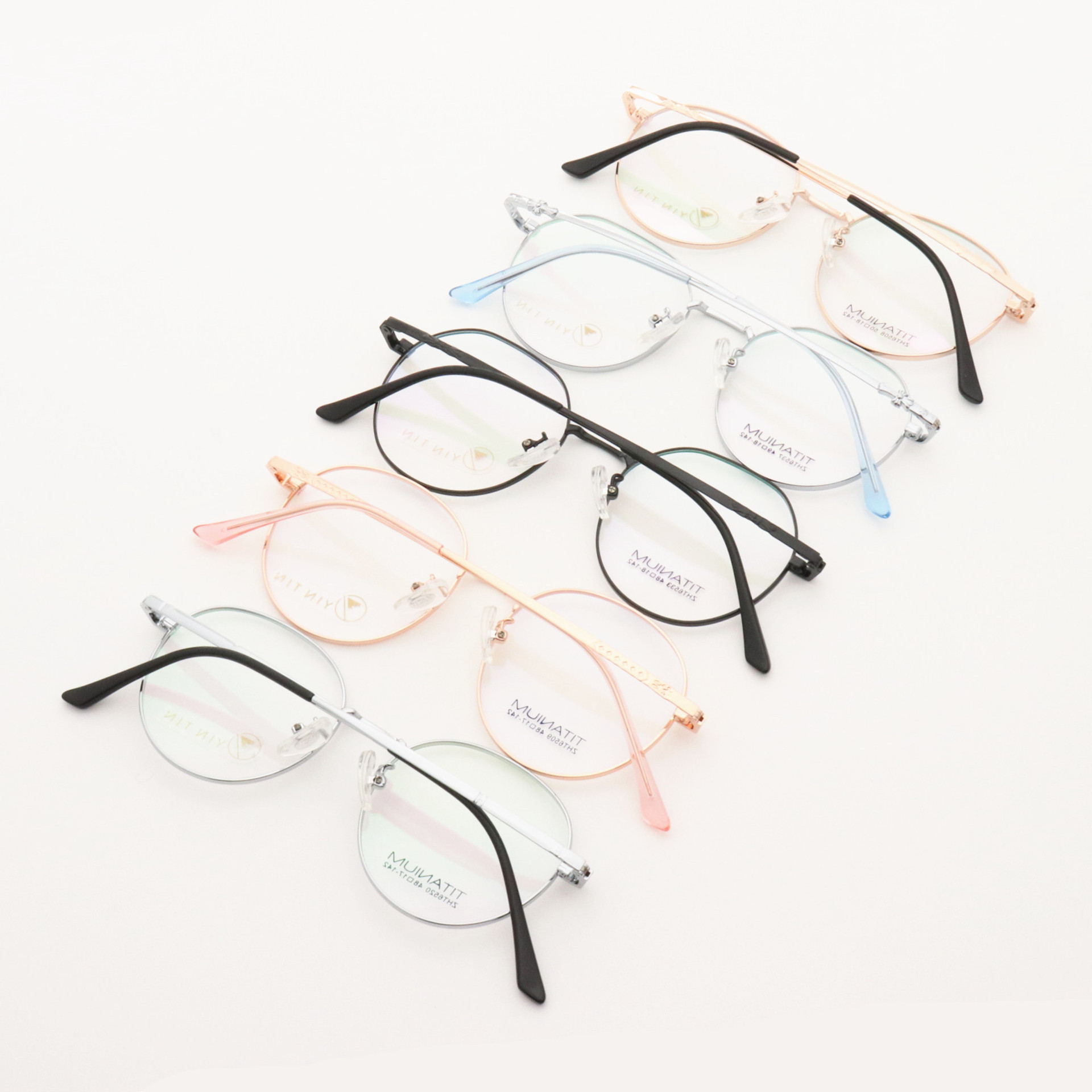 Wholesale Mixed Models and Colors Wide Rim Metal Eyeglasses Frames Stock Metal Glasses Frames