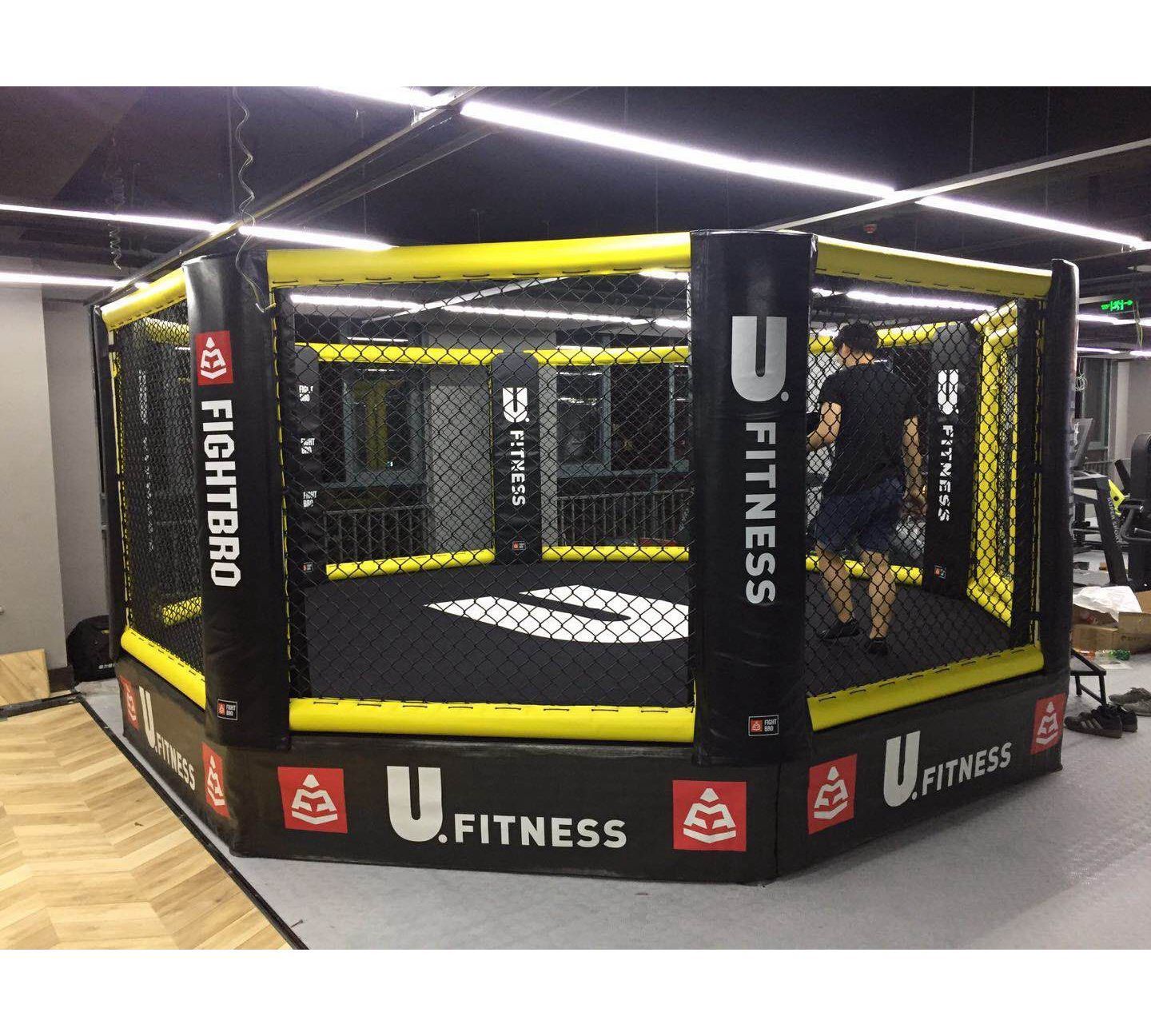 FIGHTBRO CG6 Octagonal Hexagonal Professional Octagonal Cage Floor Level Boxing Ring Small Boxing Ring Boxing Ring