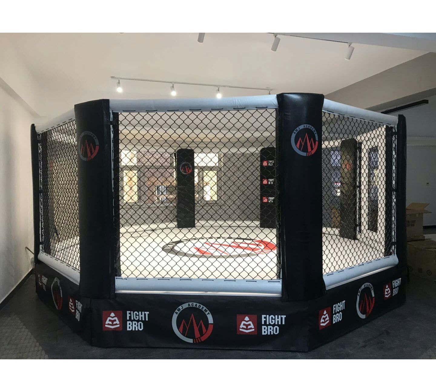 FIGHTBRO CG6 Octagonal Hexagonal Professional Octagonal Cage Floor Level Boxing Ring Small Boxing Ring Boxing Ring