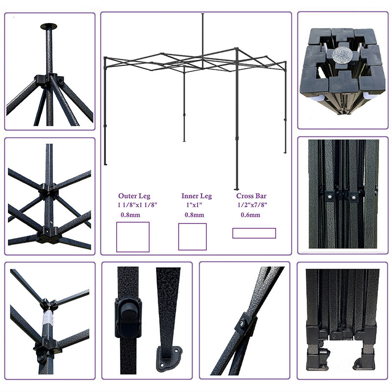 China Outdoor Aluminum Trade Show Exhibition Event Custom Printed Tent 10'x10' Pop Up Advertising Logo Tent with Weight Bag