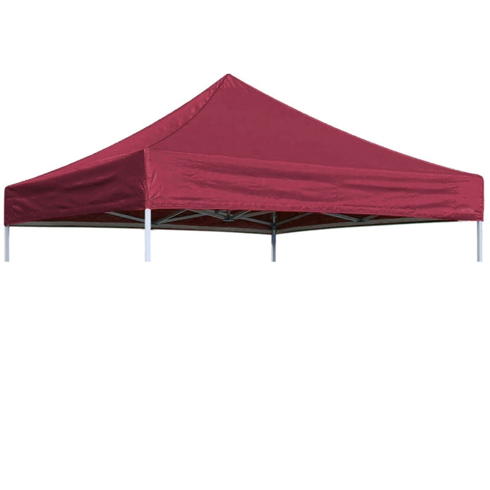 Backyard Sunshade Awning Metal Pop up Gazebos Canopy with Lights