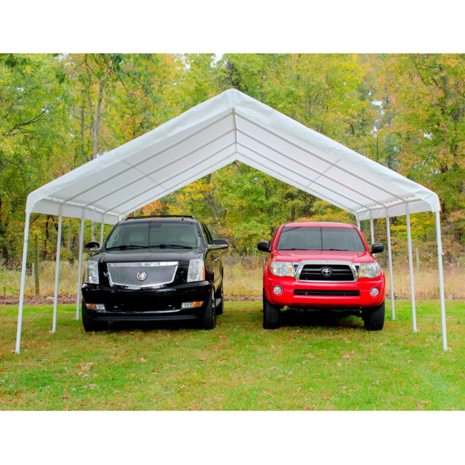 custom big 20x20 20x30 gray farm motorad car boat triple canopy carport