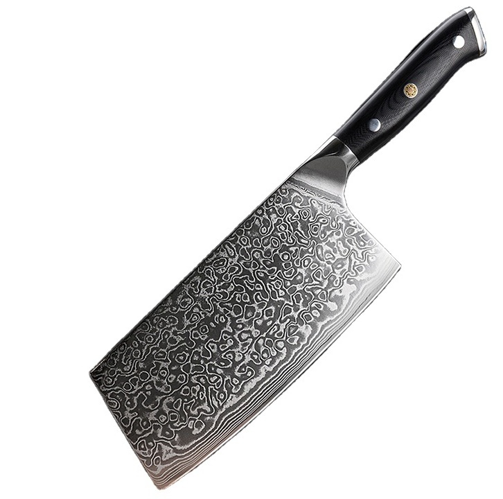 Amszl 67 Layers 10Cr15Comov Damascus Kitchen Knife G10 Handle Large Butcher Knife Chopper Chef Cleaver Knife