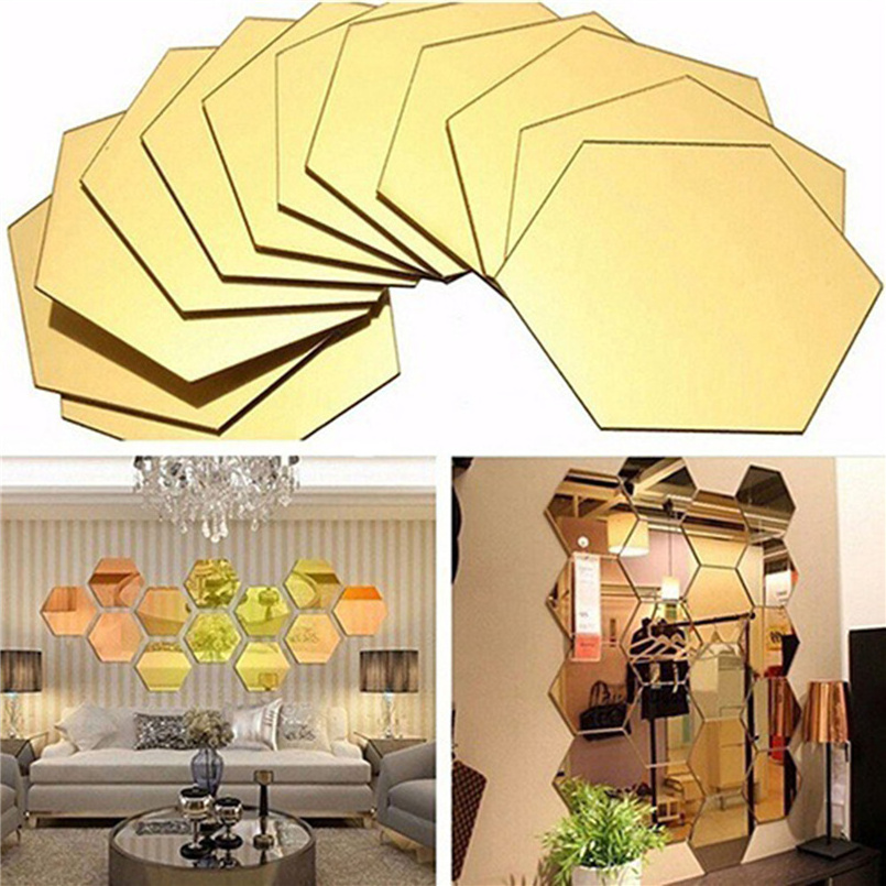 High Quality Rectangular Hexagon Mirror Tile for Decorative High Quality