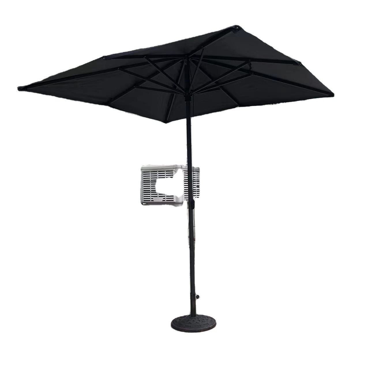 Rectangular Market Umbrella Patio Umbrella with Push Button Tilt Courtyard Parasol Sun Umbrella Outdoor Furniture Modern 1m 210D