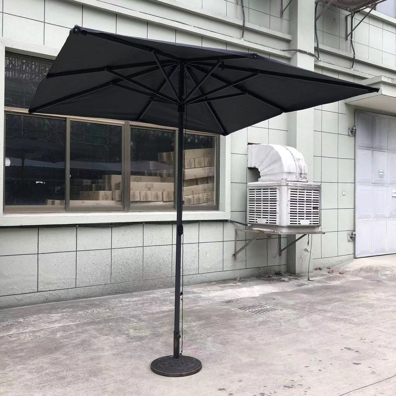 Rectangular Market Umbrella Patio Umbrella with Push Button Tilt Courtyard Parasol Sun Umbrella Outdoor Furniture Modern 1m 210D