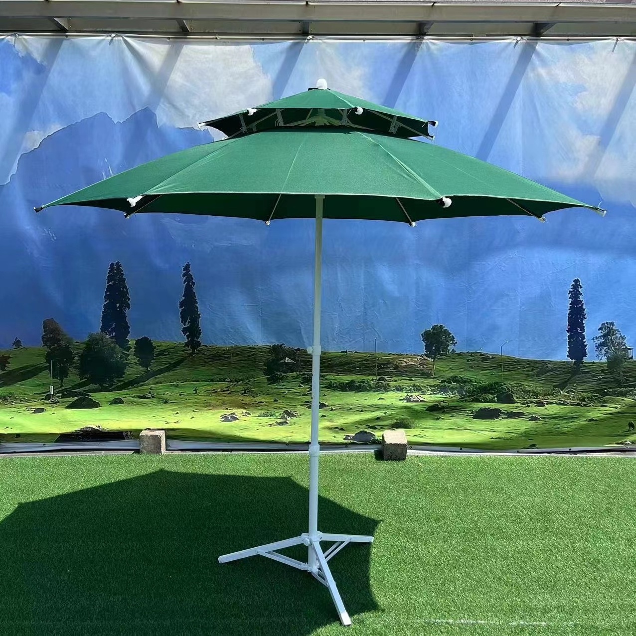 Hotel Umbrella Patio Garden Sun Beach Umbrella Outdoor Parasols Customized Logo Outdoor Furniture Modern Luxury Umbrella 50pcs