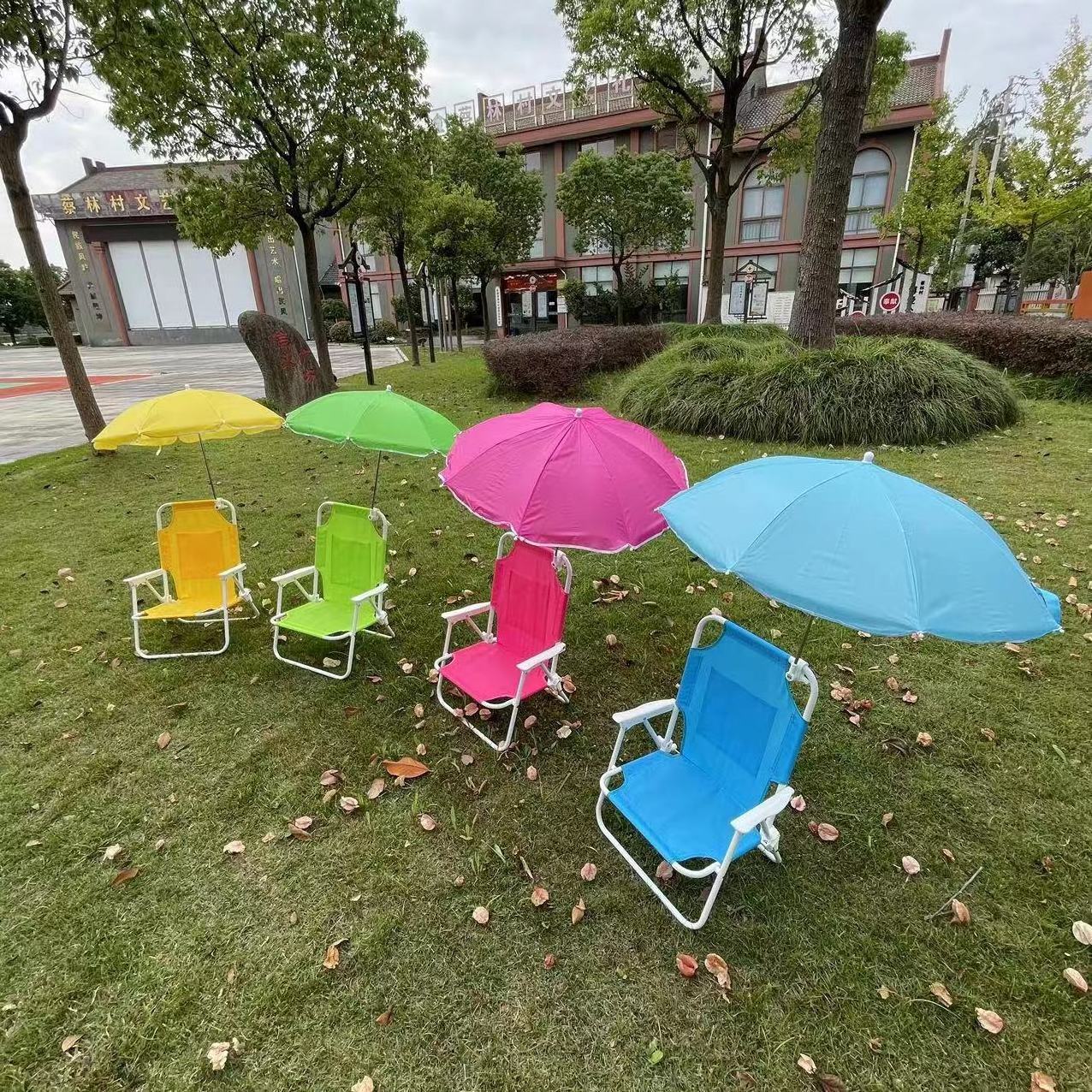 Beach Folding Chair with Children Beach Umbrella Modern Water Wheels Moon Chair Metal Stainless Steel 2023 Hot Selling Outdoor