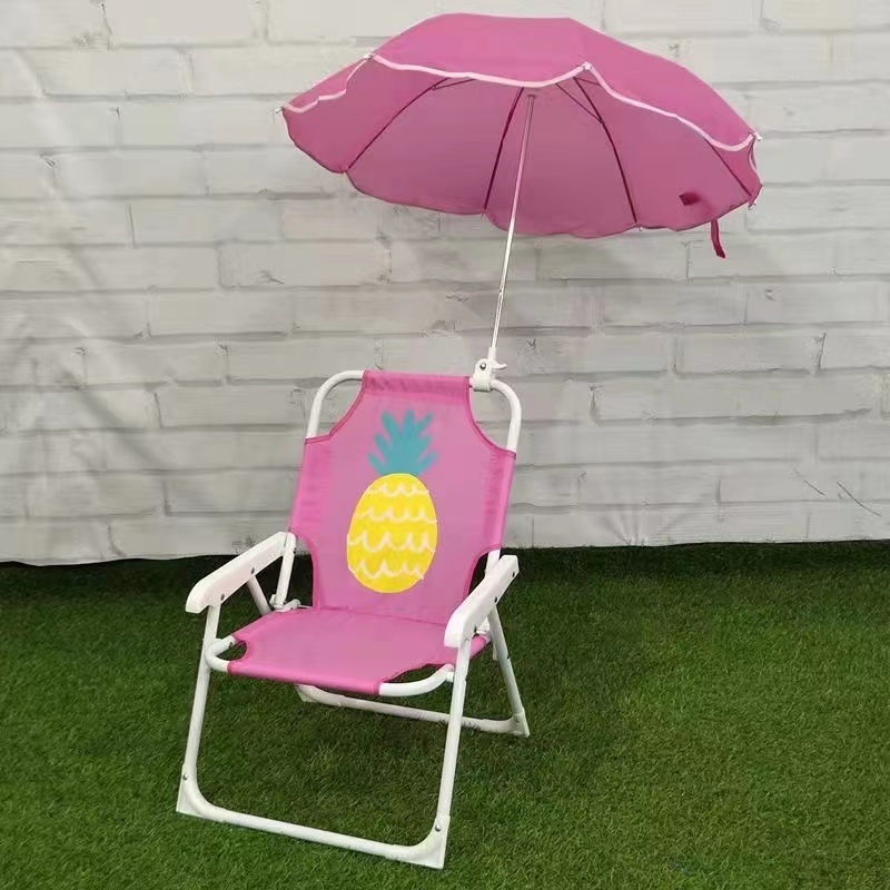 Beach Folding Chair with Children Beach Umbrella Modern Moon Chair Metal Stainless Steel for Kids 100 Pcs 210D Small Chairs