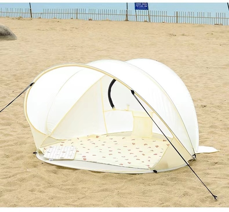 Korean Style Children's Beach Tent  Sun Shelter with Window Quick Automatic Opening Foldable Tent