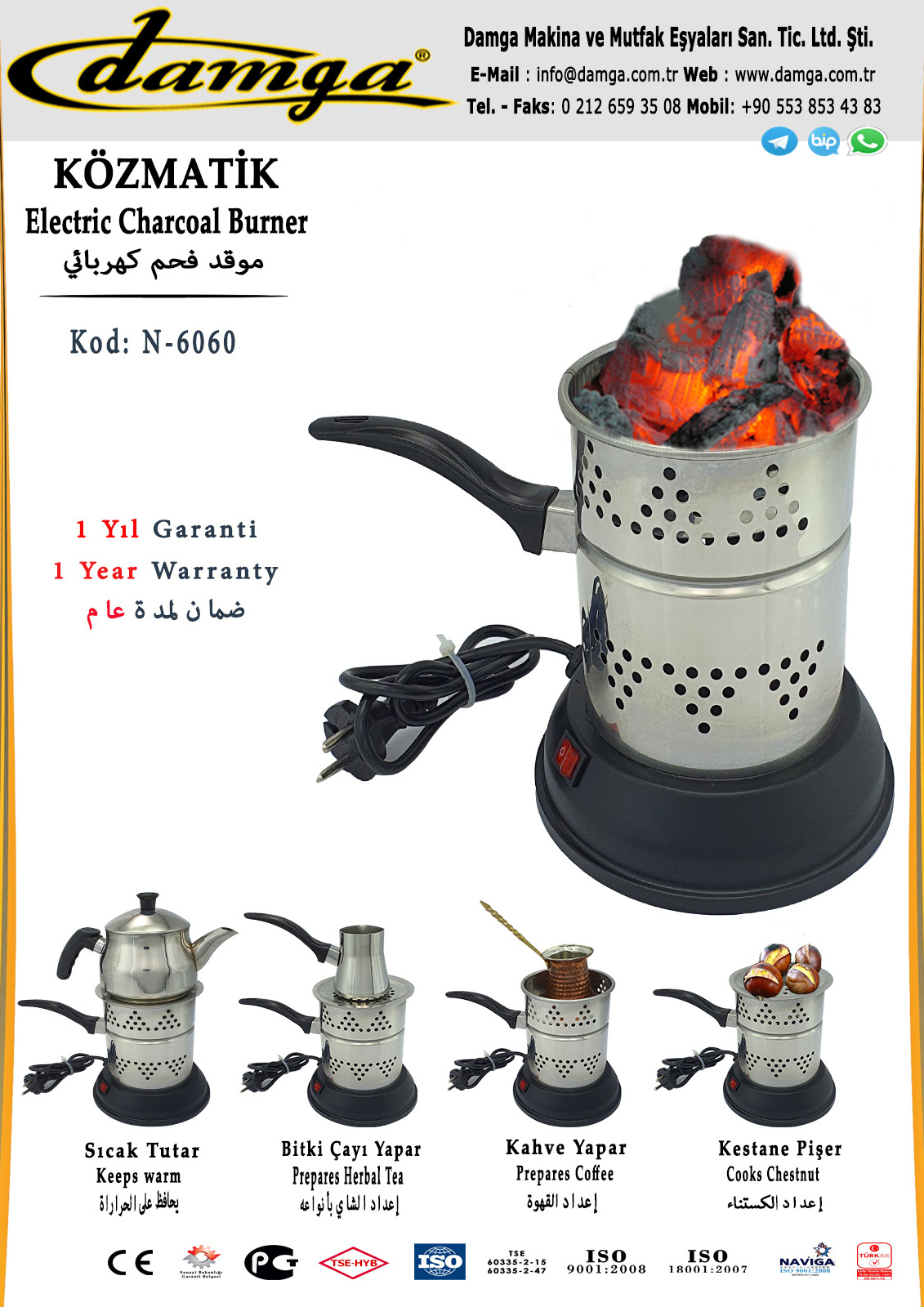 Indoor Electric Charcoal Burner Disposable Hookah Charcoal for Shisha Smoking Includes Herb Grinder and Rolling Tray