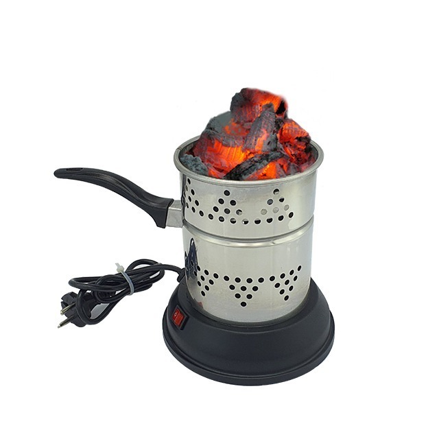 Indoor Electric Charcoal Burner Disposable Hookah Charcoal for Shisha Smoking Includes Herb Grinder and Rolling Tray