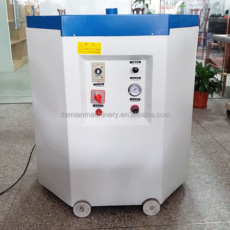 Pneumatic pressurized bladder sole press machine for shoes