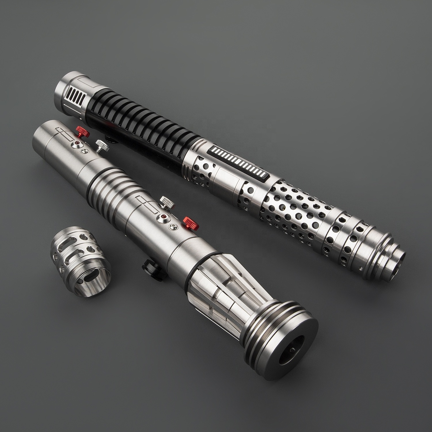 LGT dark  metal hilt heavy dueling blade RGB GHV lightsaber with high light sensitive smooth swing for star the wars