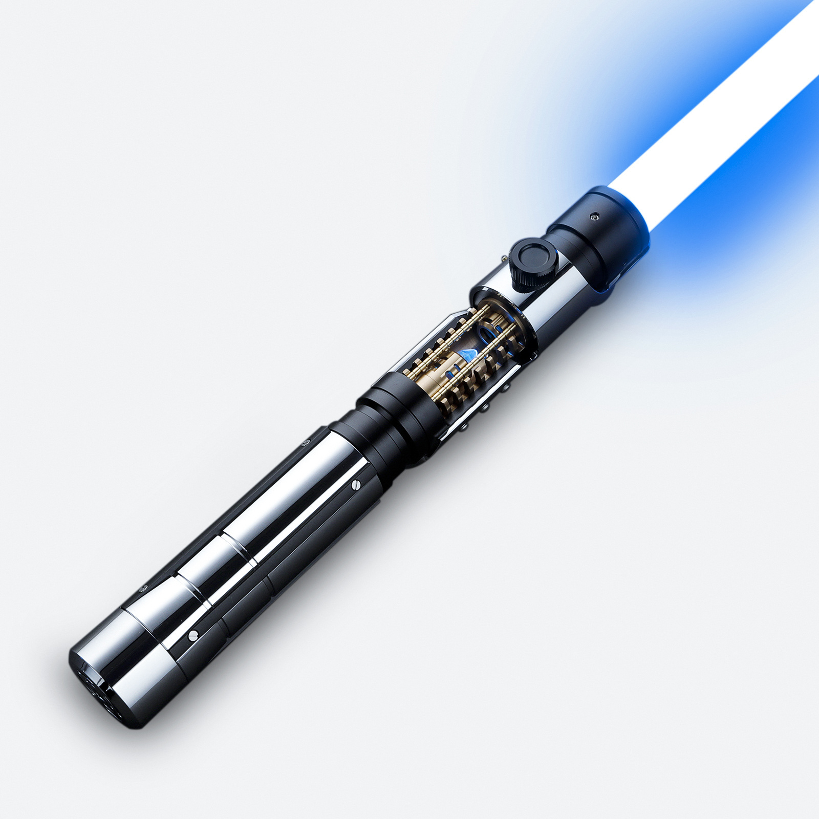 LGT SABERS Exposed Kyber Crystal Chamber Starkiller Saber Metal Hilt Heavy Dueling Blade Infinite Color Changing Lightsaber