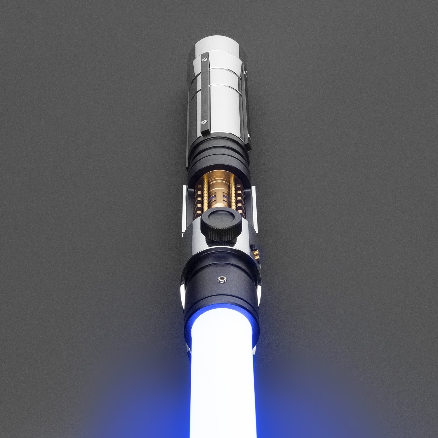 LGT SABERS Exposed Kyber Crystal Chamber Starkiller Saber Metal Hilt Heavy Dueling Blade Infinite Color Changing Lightsaber